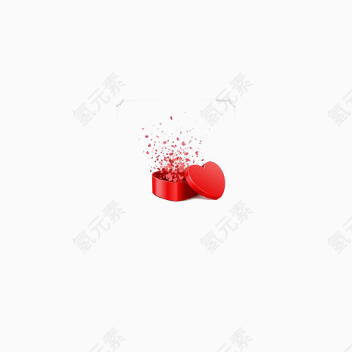 红色心形礼盒
