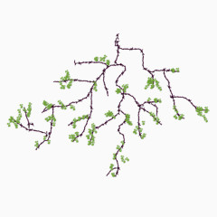 绿色清新树藤装饰图案