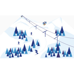 卡通滑雪场