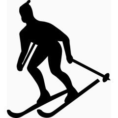 滑雪剪影艺术剪辑