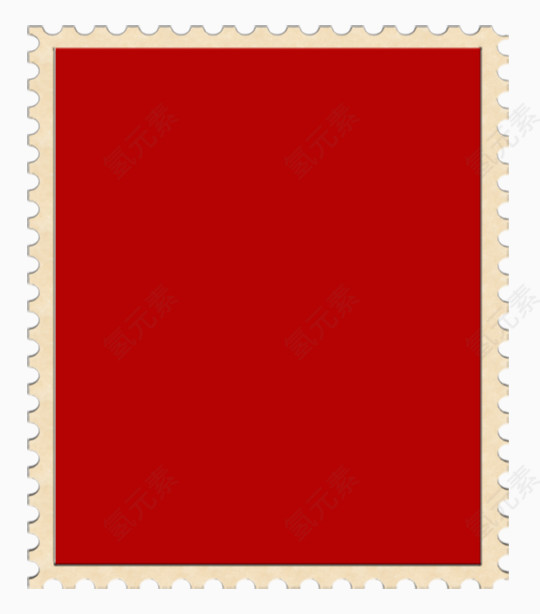 红色邮票底纹花边宝贝边框