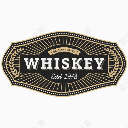 WHISKEY欧式边框矢量