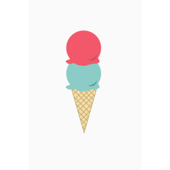 卡通的双层冰淇淋