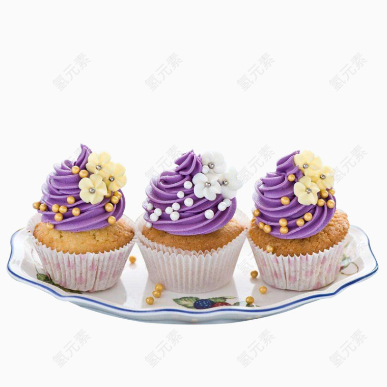 紫色奶油小蛋糕
