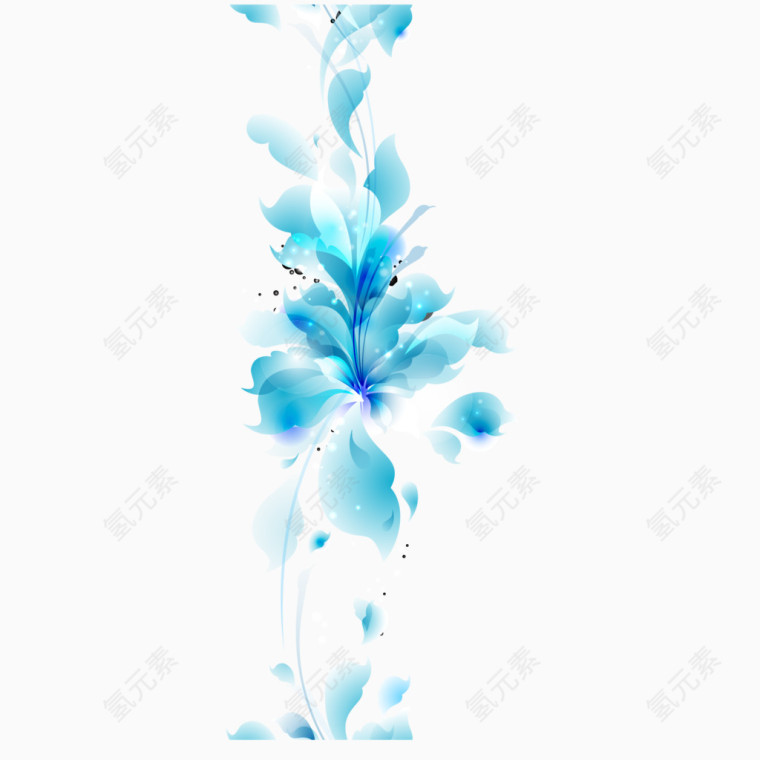 蓝色花束