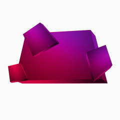 紫色立体多边形图案