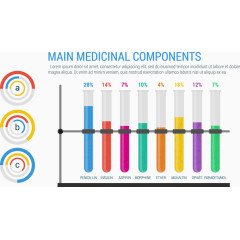 主要药用成分信息图表演示矢量