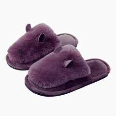 紫色毛绒拖鞋