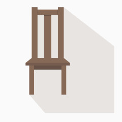 矢量咖啡色木头椅子