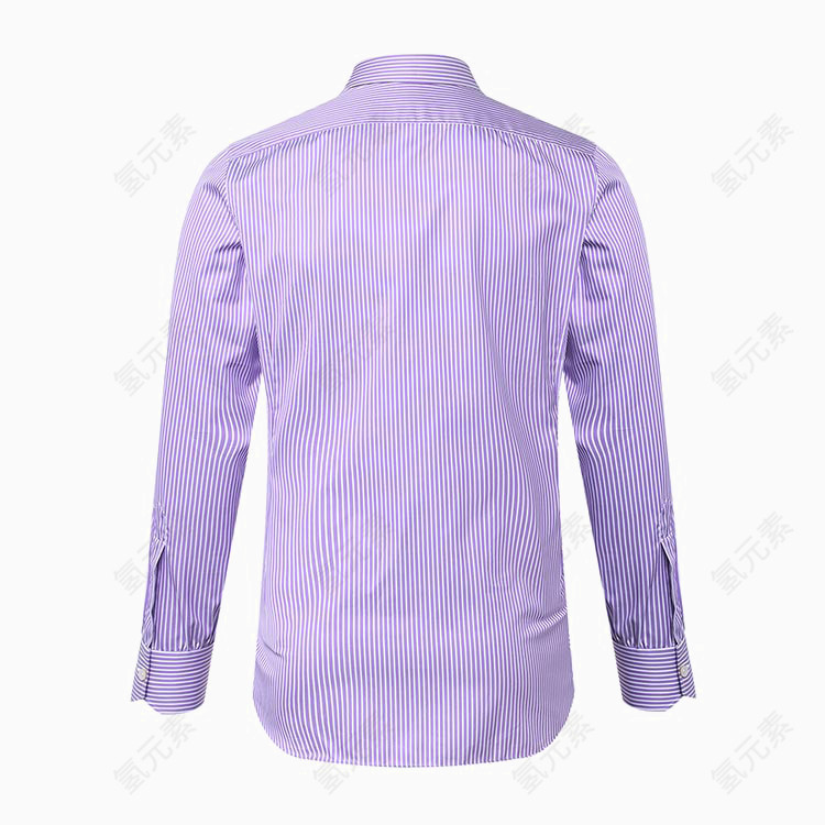 紫色男士条纹衬衣