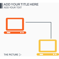 创意个人电脑连接事物图