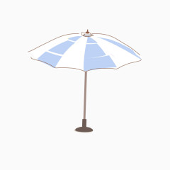 白蓝相间雨伞