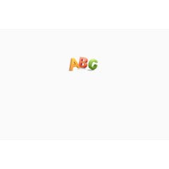 彩色大写英文字母ABC