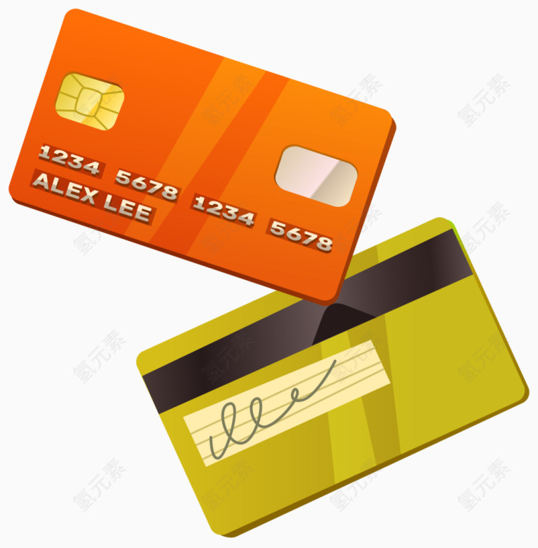 银行卡信用卡矢量