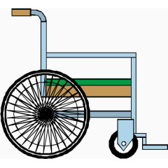 卡通轮椅矢量