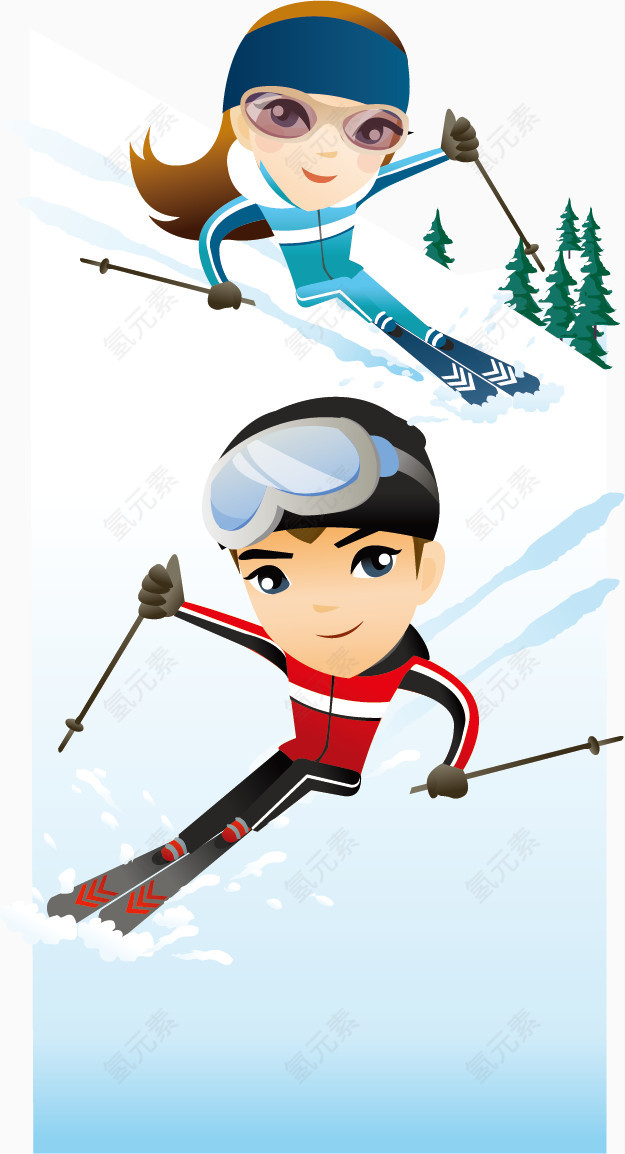 滑雪冬季旅游素材