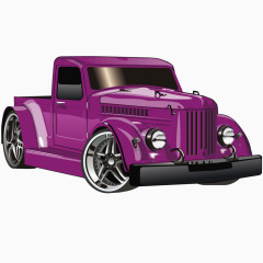 紫色时尚皮卡车