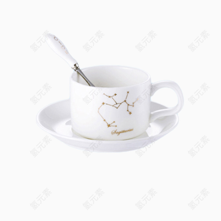 白瓷咖啡杯碟子