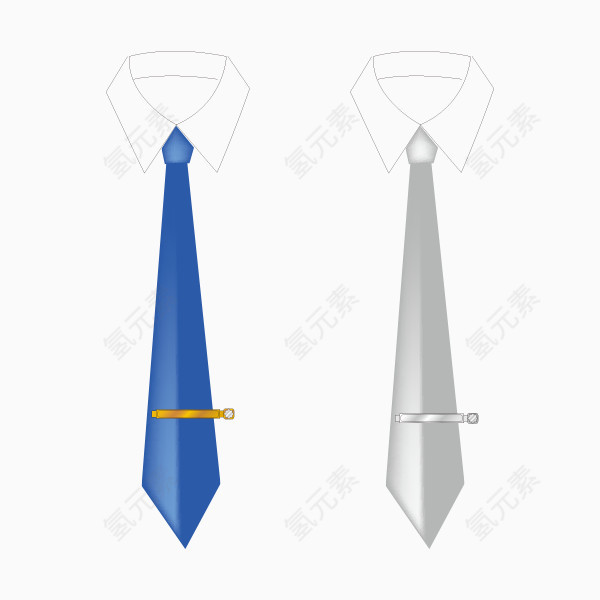 两个领带