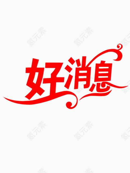 矢量好消息艺术字