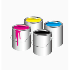 彩色油漆桶