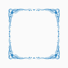 矢量蓝色边框正方形