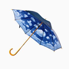 蓝色天空雨伞