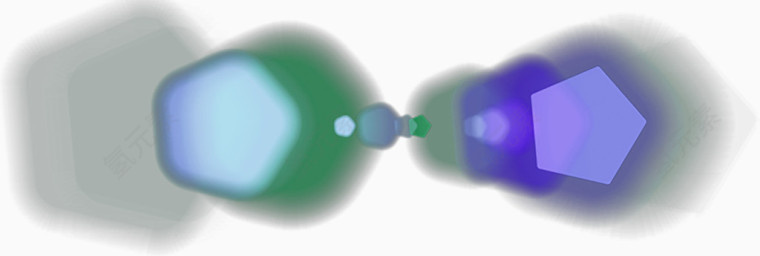 蓝绿色图形光影效果