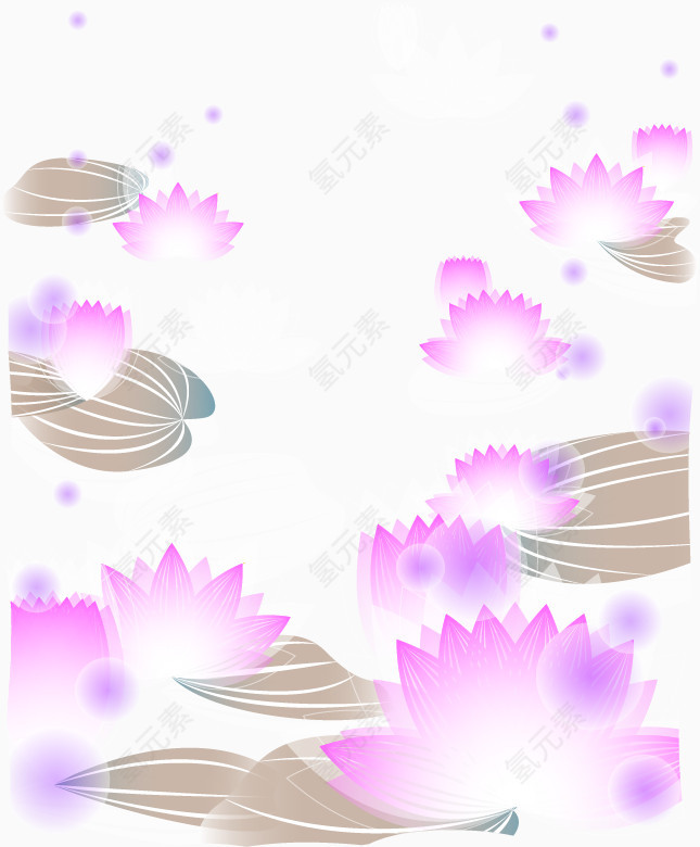 紫色韩式背景装饰花纹素材