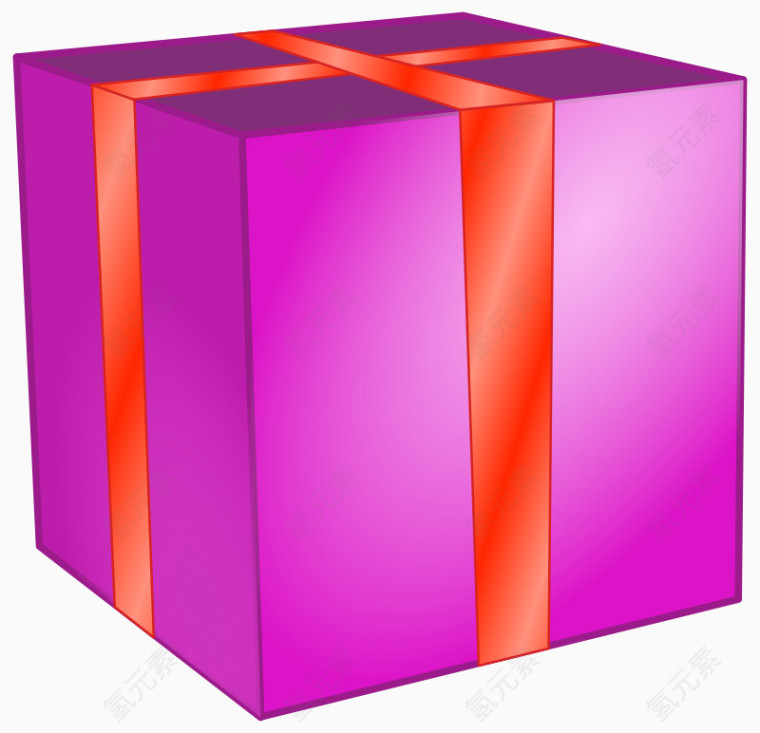 紫色礼品盒免抠素材