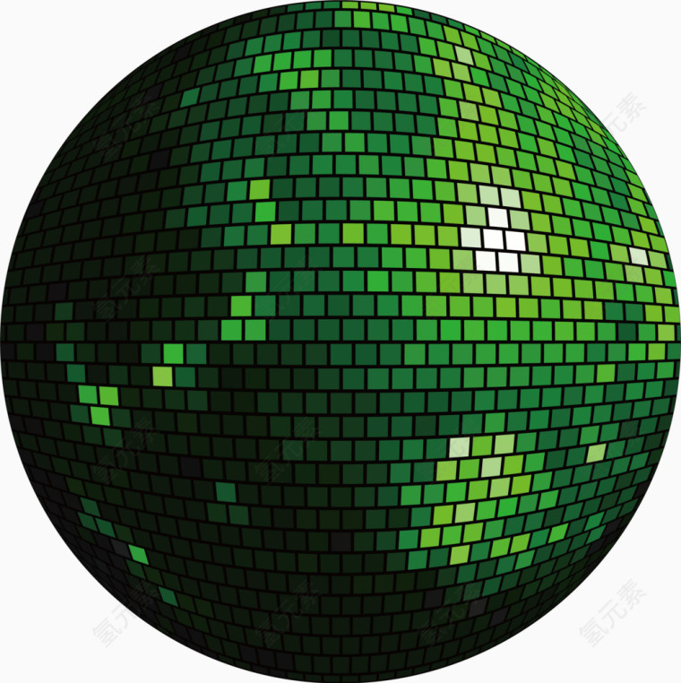 绿色球体矢量图
