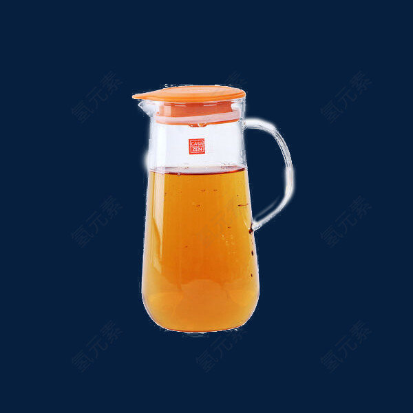 耐热玻璃大容量冷水壶橙色