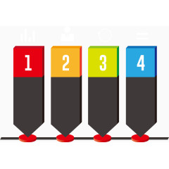矢量数字分类彩色商务图形