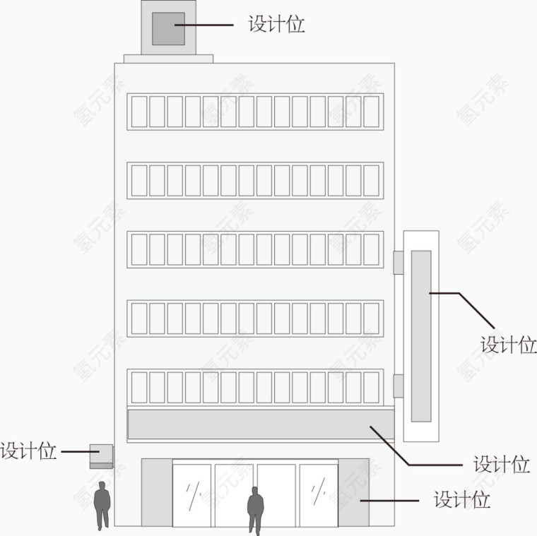 楼顶设计手绘