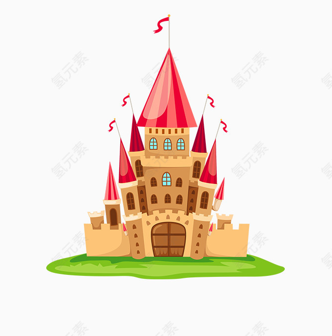 卡通动画城堡装饰