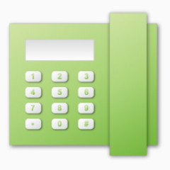 绿色电话机图标