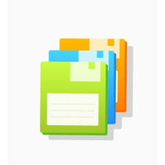 整齐排列的彩色文件夹