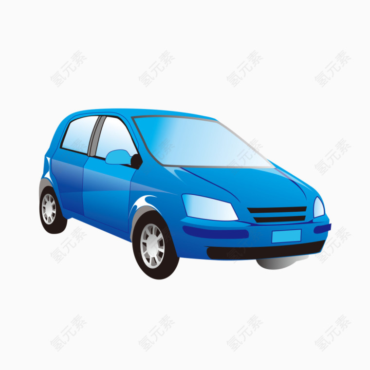 蓝色小汽车图案