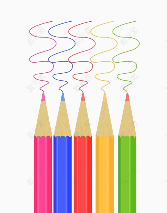 彩色的画画铅笔