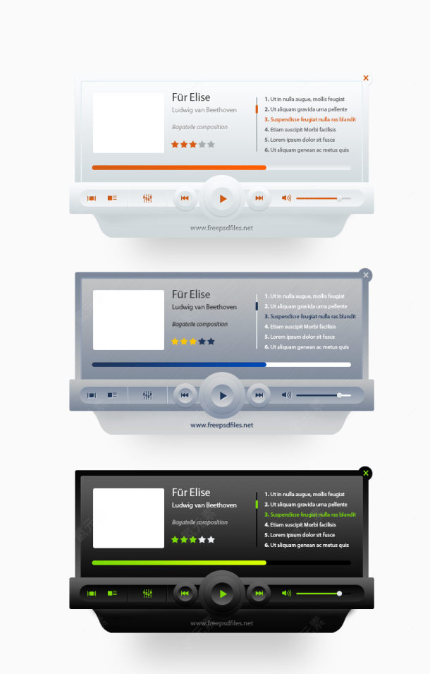 矢量UI音乐播放器下载