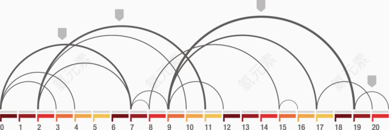 矢量PPT设计圆环序列图