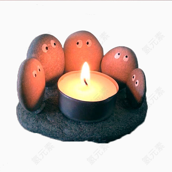 鹅卵石蜡烛