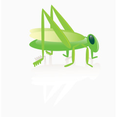 卡通绿色昆虫蟋蟀