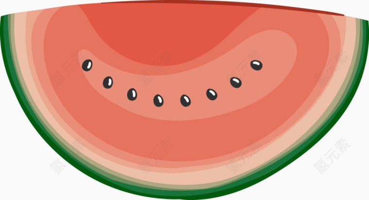 矢量手绘西瓜