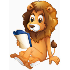狮子看书