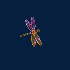 水彩蜻蜓
