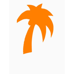 橙色棕榈树