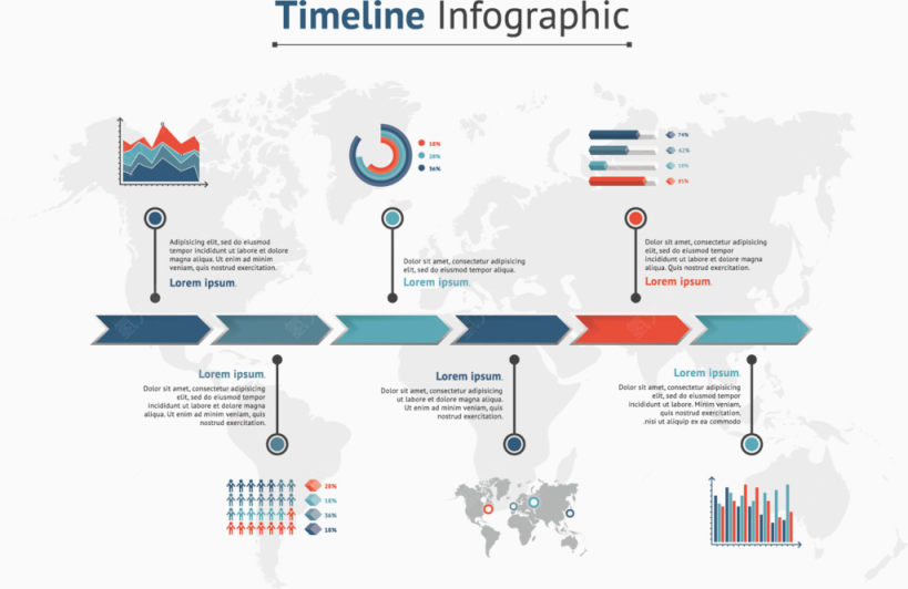 矢量商业时间轴素材下载