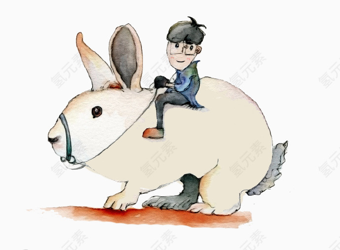 卡通兔子坐骑