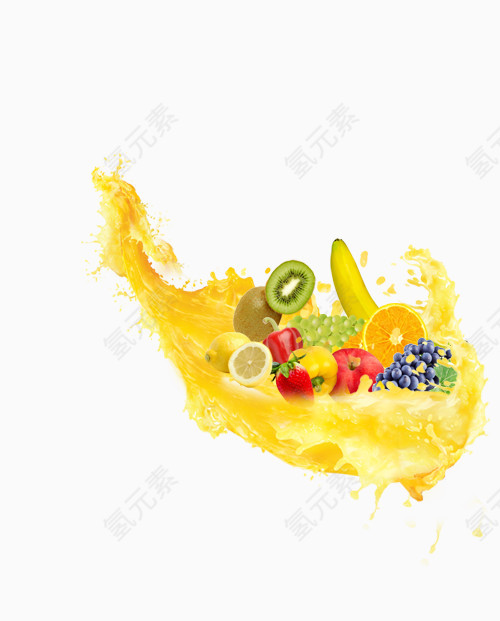 水果和果汁效果